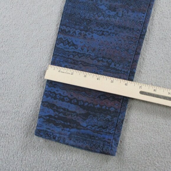 NWT See By Chloe Jeans Womens 32 Blue Space Dye Printed Patterned Skinny $350 - Picture 11 of 14
